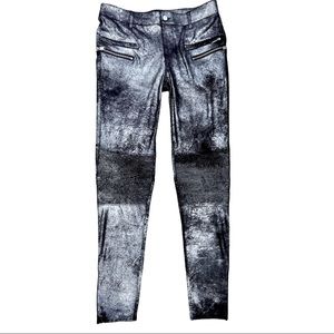 Zara metallic stretch moto pant - Size S